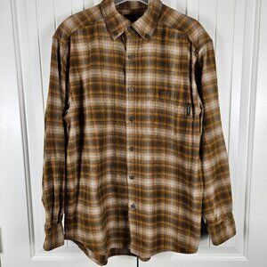 Wolverine Mens Medium Plaid Long Sleeve 100% Cotton Shirt Button Down Shirt M